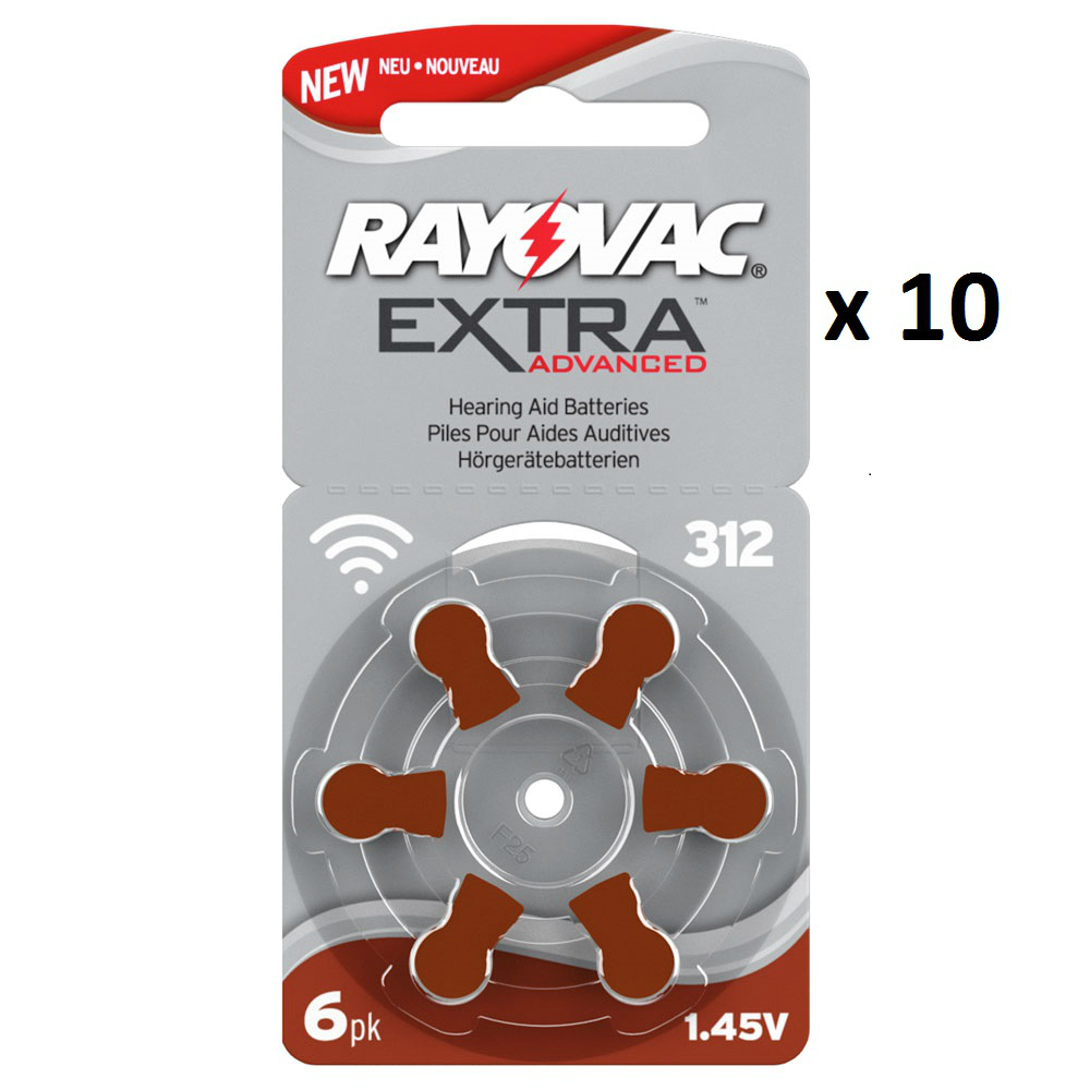 10 - 20 - 30 plaquettes de 6 piles 312 Rayovac 0% mercure - Livraison 0,01 €