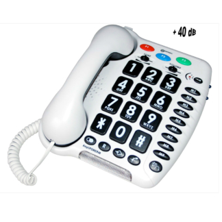 Téléphone Ampli Power 40 blanc Geemarc